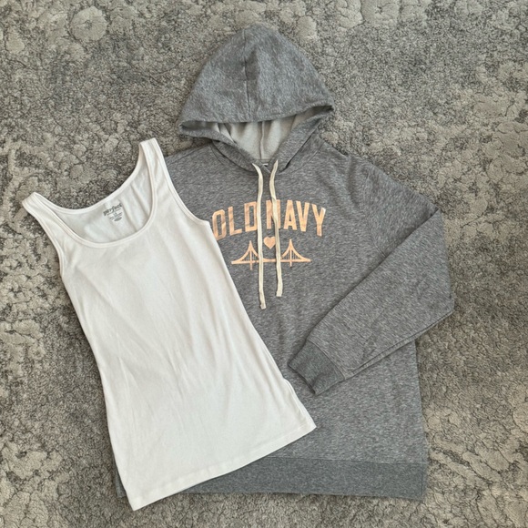Old Navy Size L Bundle Hoodie And Tank Top - Picture 1 of 15
